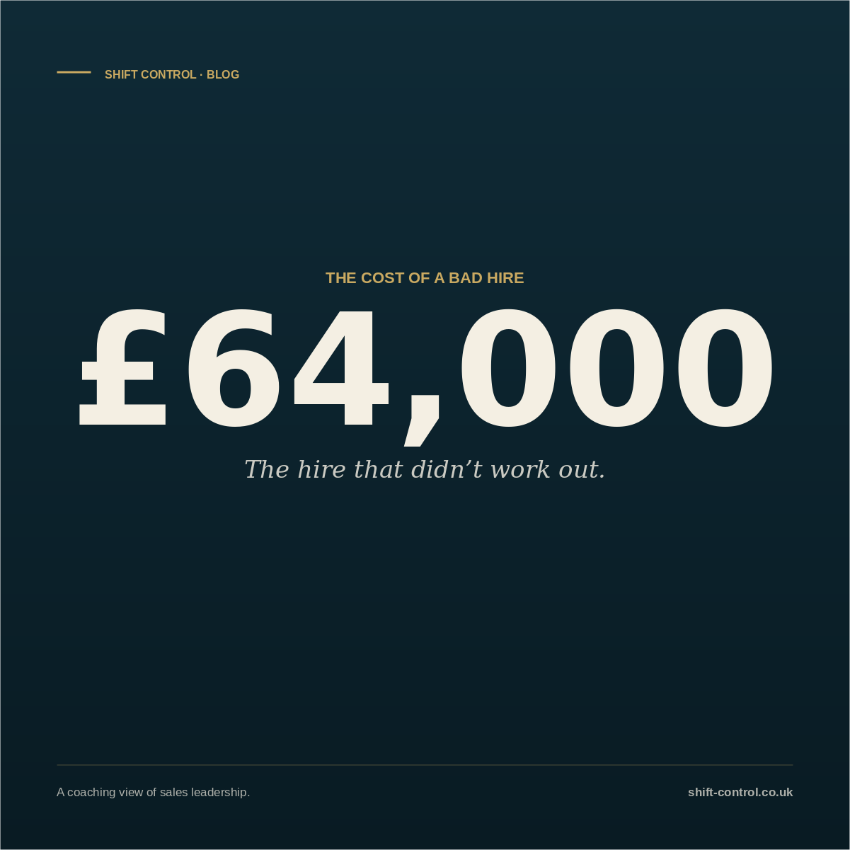 The Hire That Cost £64,000 (And the Conversation That Could Have Saved It)