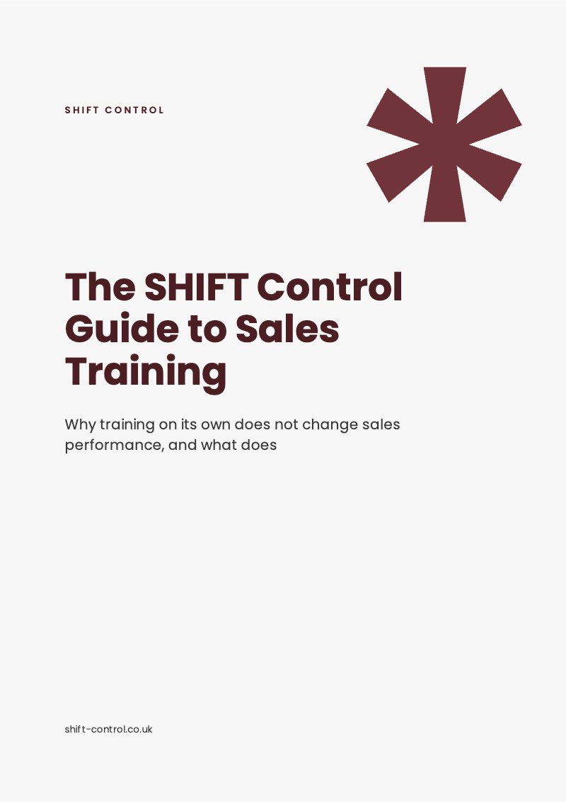 Cover of The SHIFT Control Guide to Sales Training